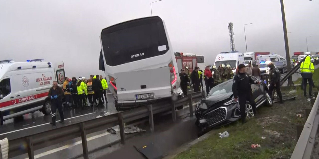 Kuzey Marmara Otoyolu’nda polis servis minibüsü kaza yaptı: 1 polis şehit oldu, 16 polis yaralandı