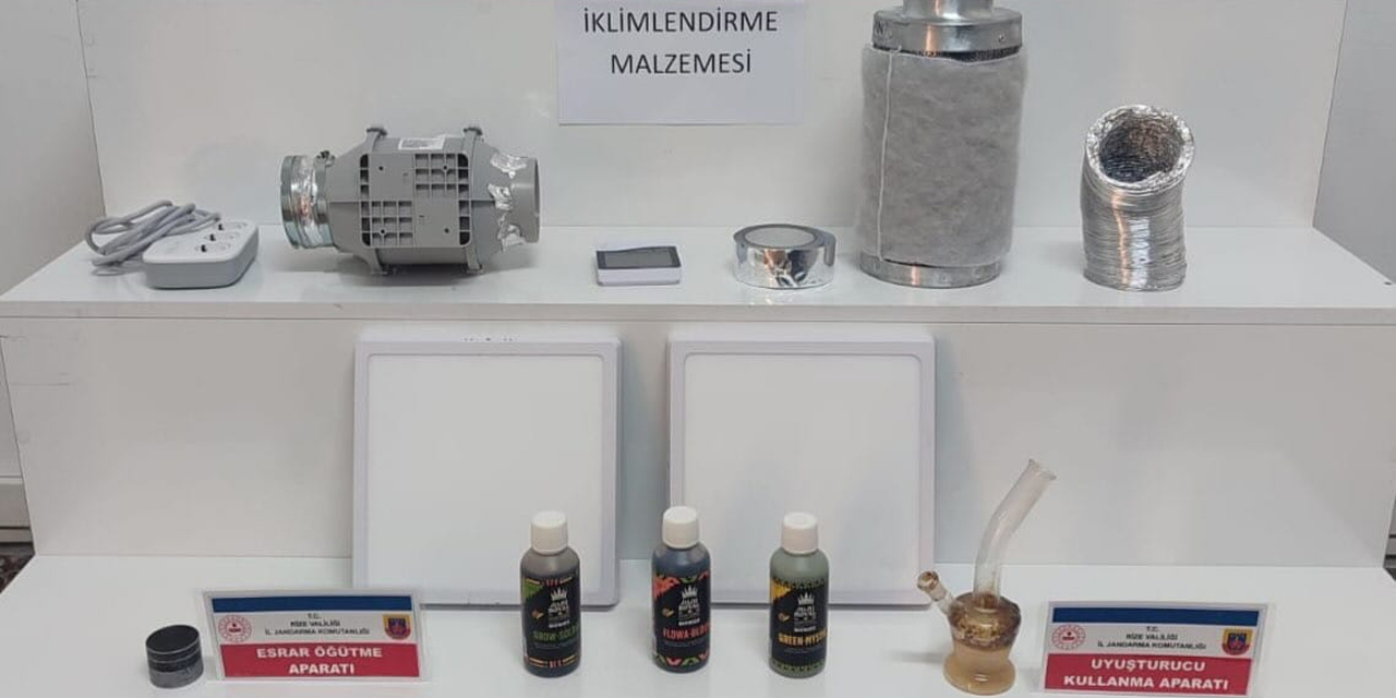 Fındıklı’da Jandarma’dan Uyuşturucu Operasyonu! Ev değil sanki düzenek merkezi