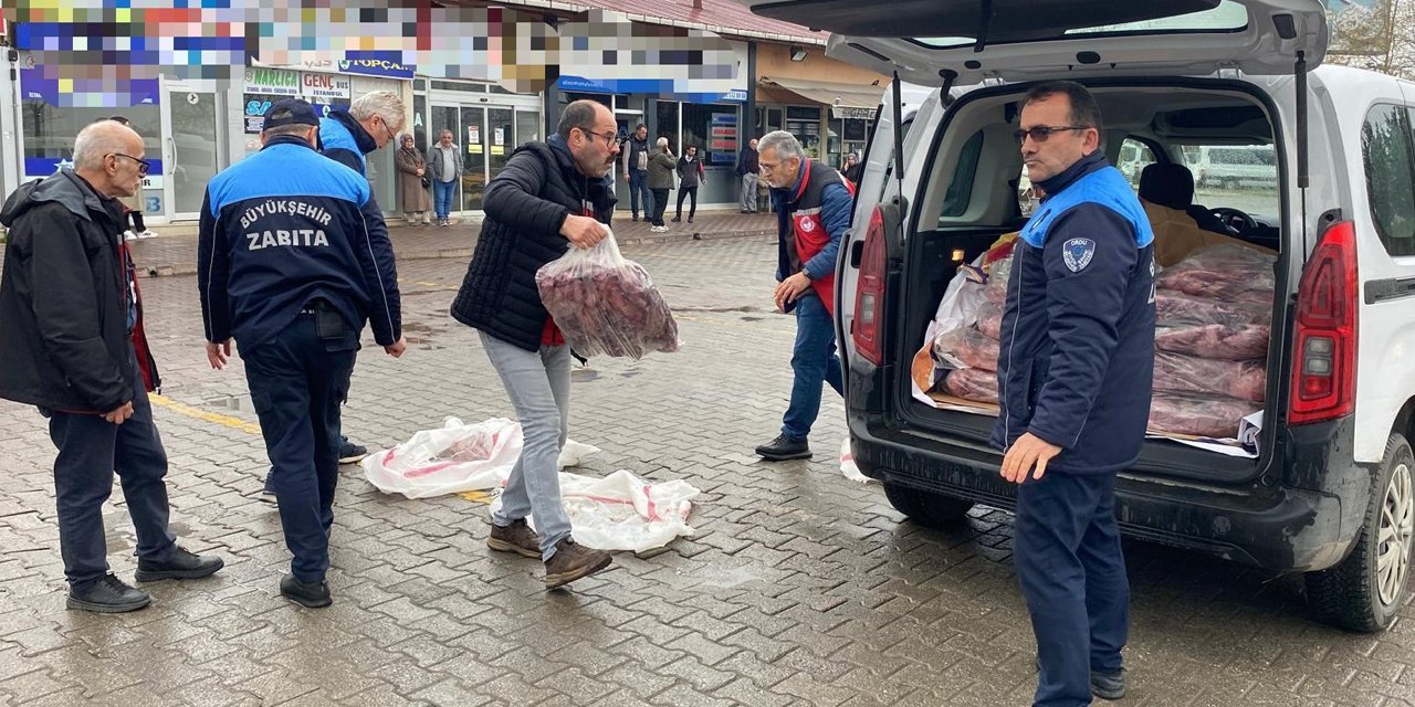 Ordu'da 200 kilo kaçak ete el konuldu