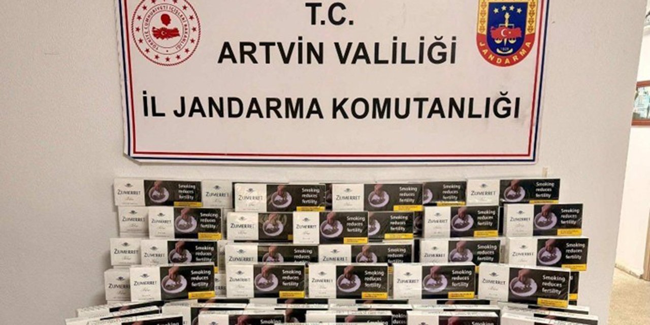 Artvin’de kaçakçılıkla mücadelede 9 bin 690 paket sigara ele geçirildi
