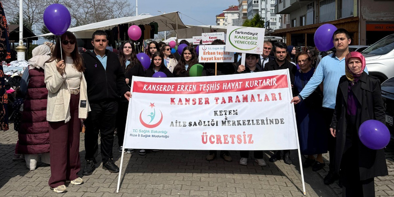 Rize’de Kanserle Mücadelede Farkındalık Seferberliği