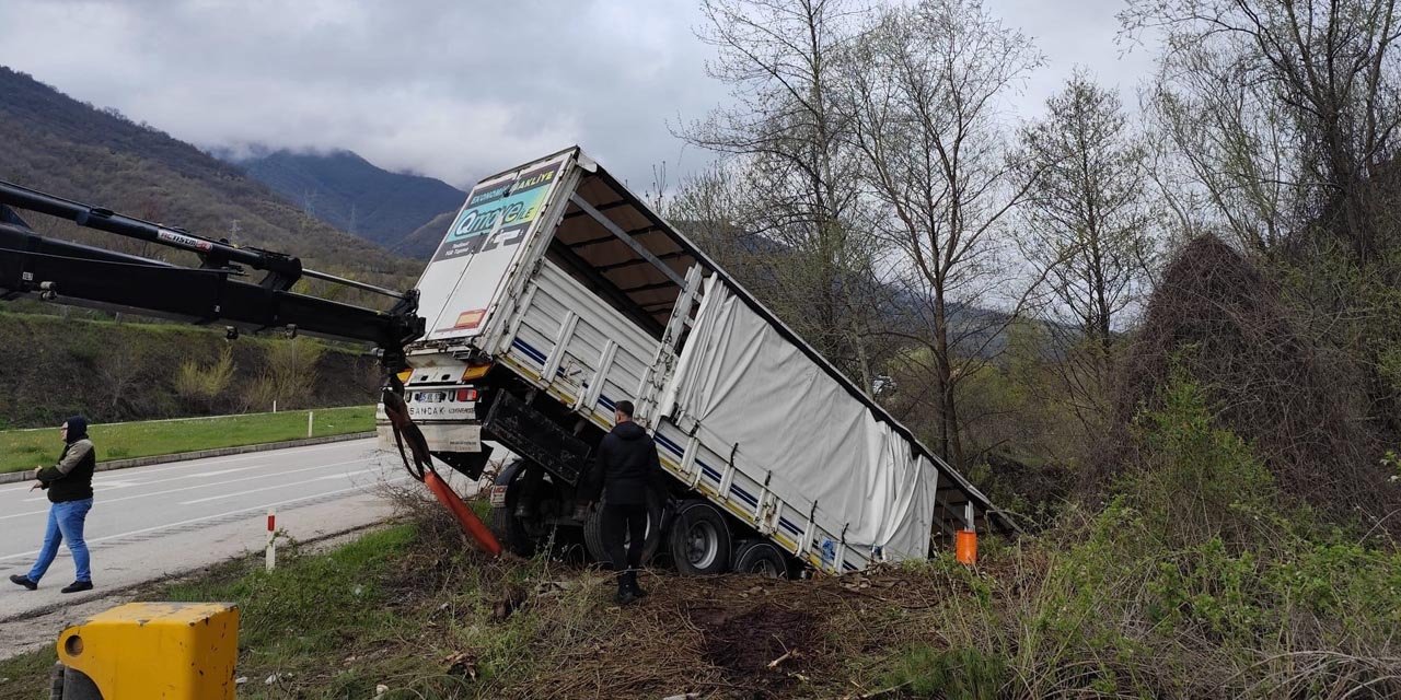 Tokat'ta tır devrildi: 3 kişi yaralandı, 6 hayvan telef oldu