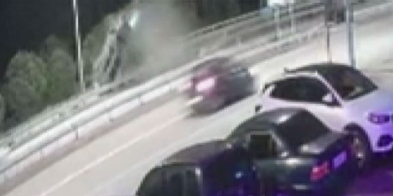 Trabzon'daki kazada araç böyle takla attı: 3 yaralı