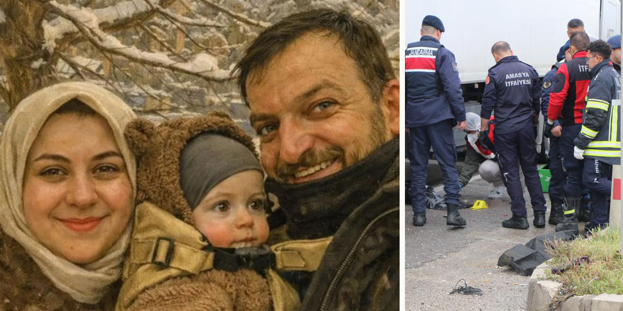 Amasya'da cenaze dönüşü feci kaza kamerada: Otomobilden fırlayan bebek hayatını kaybetti