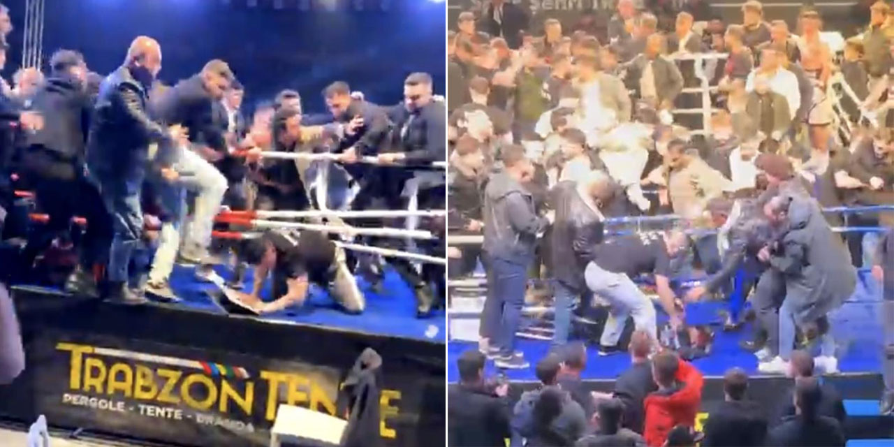 Trabzon'da hafif sıklet maçında kavga