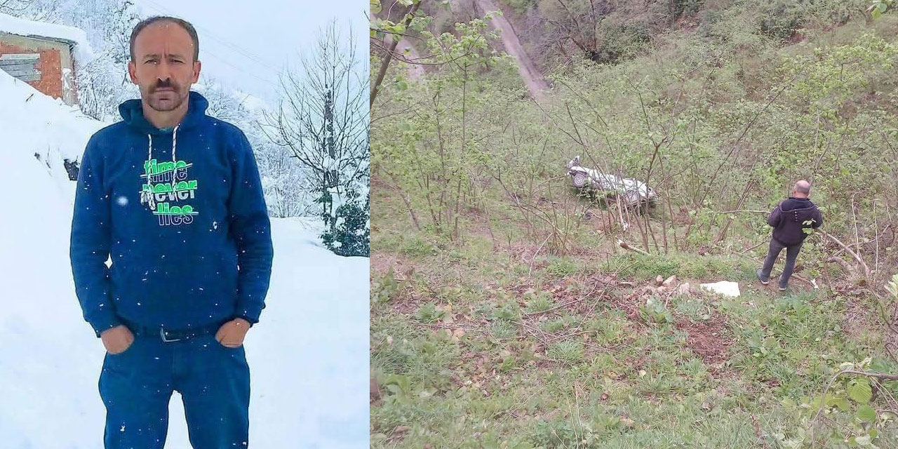 Giresun’da otomobil fındık bahçesine yuvarlandı: 1 ölü
