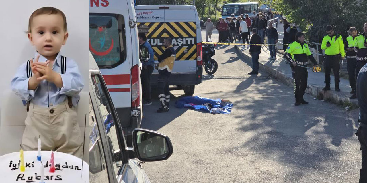 Annesinin elinden kurtulup yola fırlayan 3 yaşındaki Aybars servis aracının altında can verdi