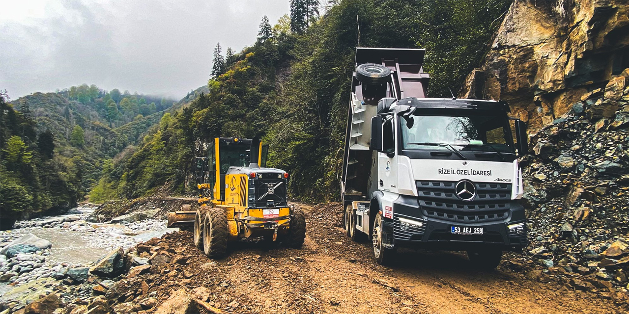 Rize İl Özel İdaresi'nden 5 İlçede Hummalı Çalışma
