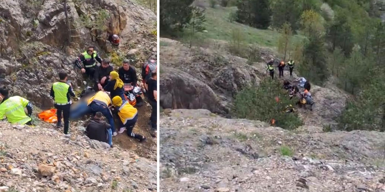 Zigana'da feci kaza: Bariyerlere çarpan motosikletten savrulan 2 genç uçuruma düştü