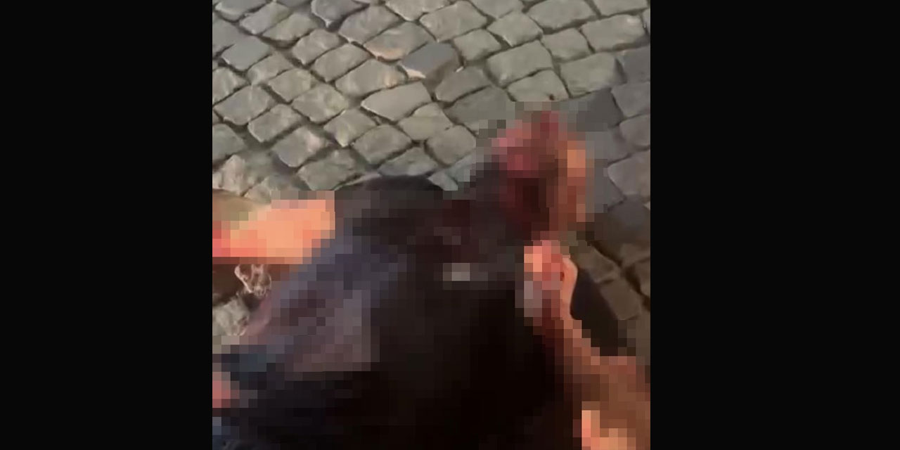 Husumetli olduğu akrabasının boğazını kesip kahvehanenin önüne attı