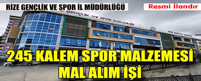 245 Kalem Spor Malzemesi Mal Alım İşi