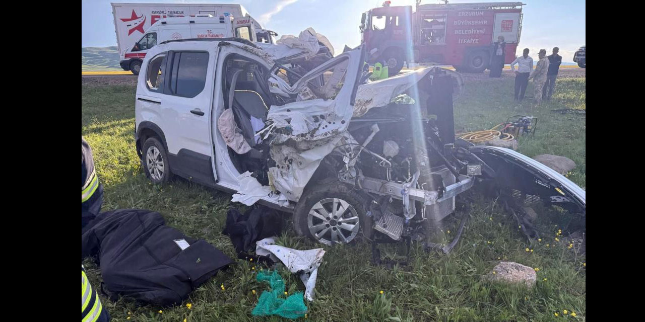 Erzurum’da trafik kazası: 3 ölü, 4 yaralı