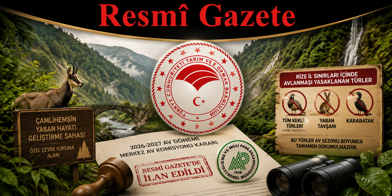 Rize’de Avlanması Tamamen Yasaklanan Türler Açıklandı