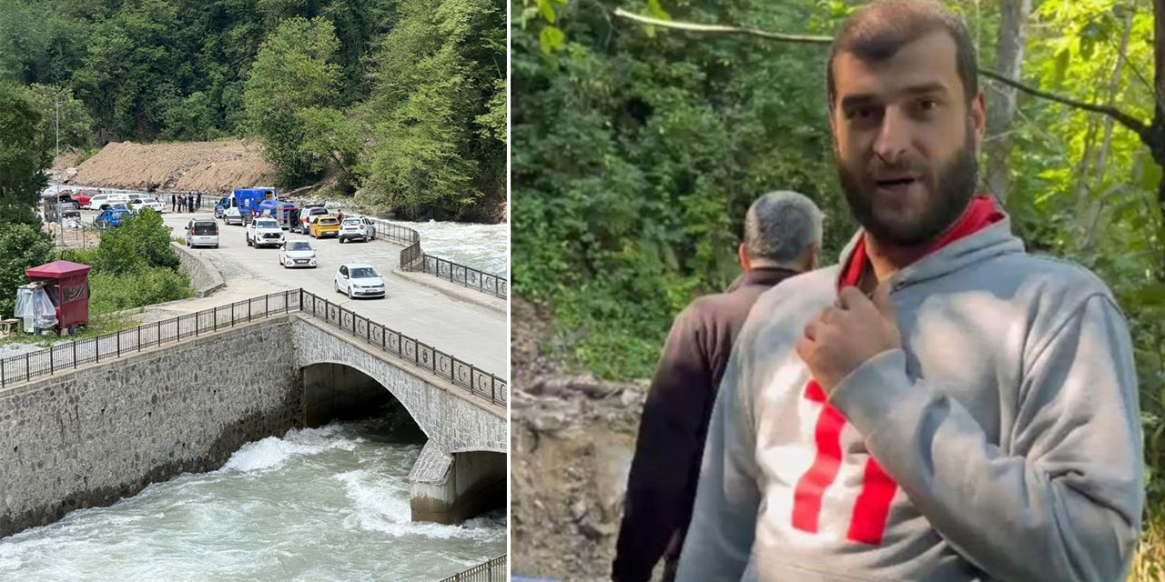 Rize'de eşyaları dere kenarında bulunan şahıs için arama çalışması başlatıldı