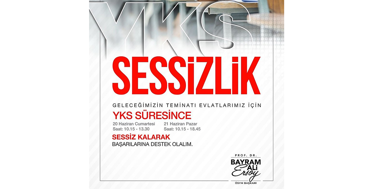 ÖSYM Başkanı Ersoy: "YKS süresi boyunca adaylarımızın olumsuz etkilenmemesi için lütfen sessiz olalım"