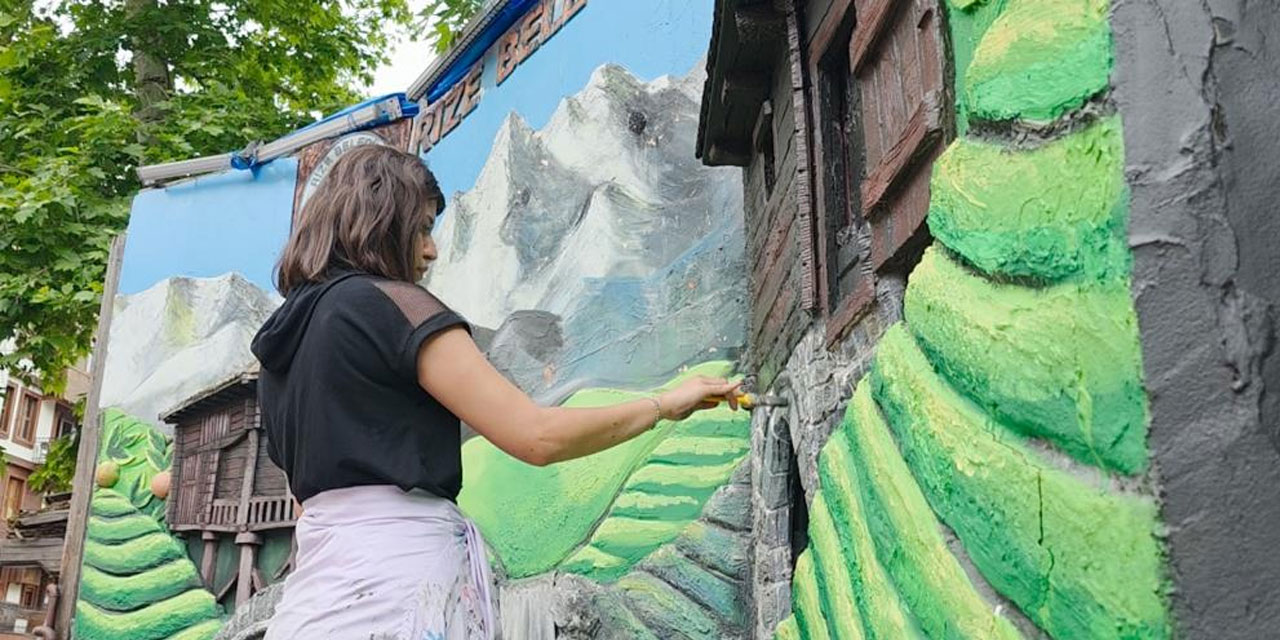 Rize'de sokakların güzelliği Adanalı Gamze'den sorulur