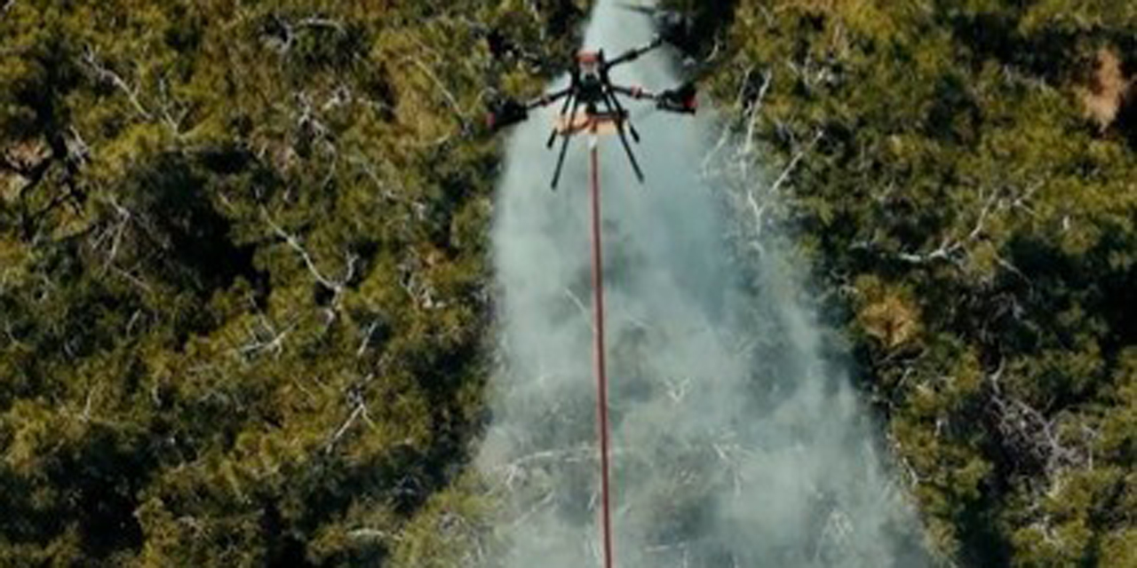 Yangında ilk kez kullanılan yenilikçi dron sistemi başarıyla test edildi