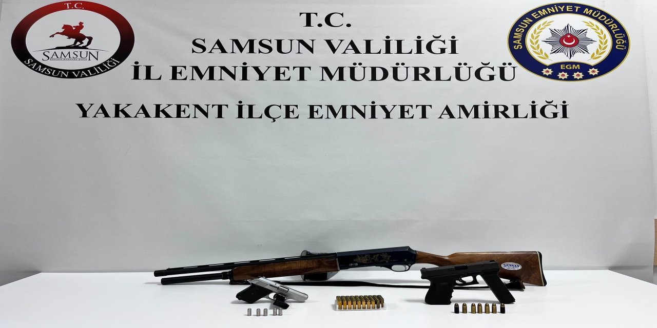 Samsun'da ruhsatsız silah operasyonu: 3 silah ele geçirildi