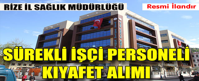 Sürekli İşçi Personeli Kıyafet Alımı