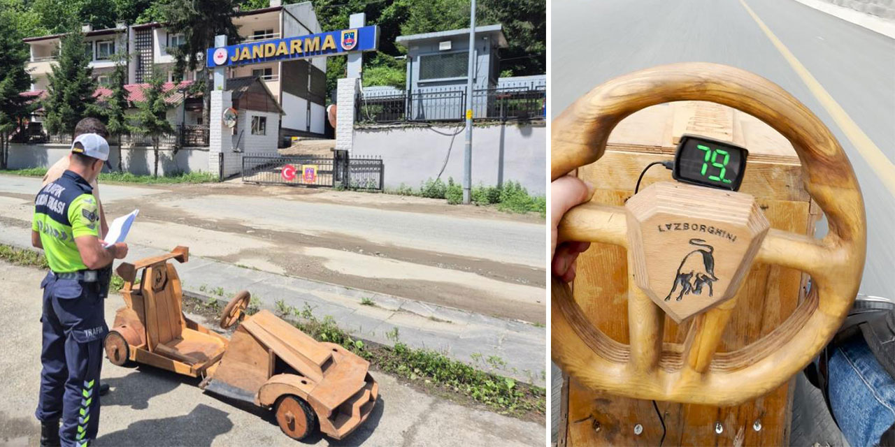 Rize'de saatte 70 kilometreyi aşan ahşap araca el konuldu