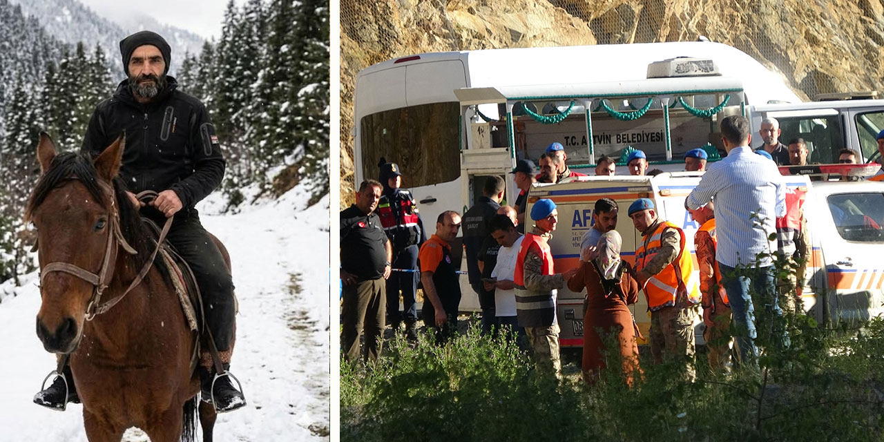 Artvin'de dereye uçan kamyondaki kayıp şahsın cansız bedenine 14 gün sonra ulaşıldı