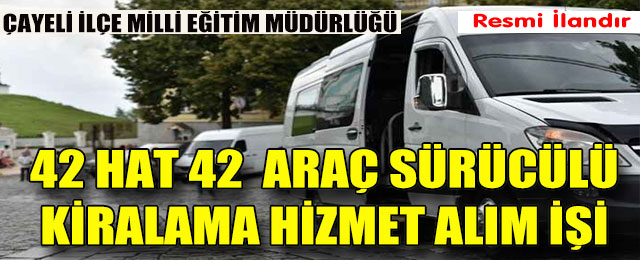 Araç Kiralama Hizmeti Alınacaktır