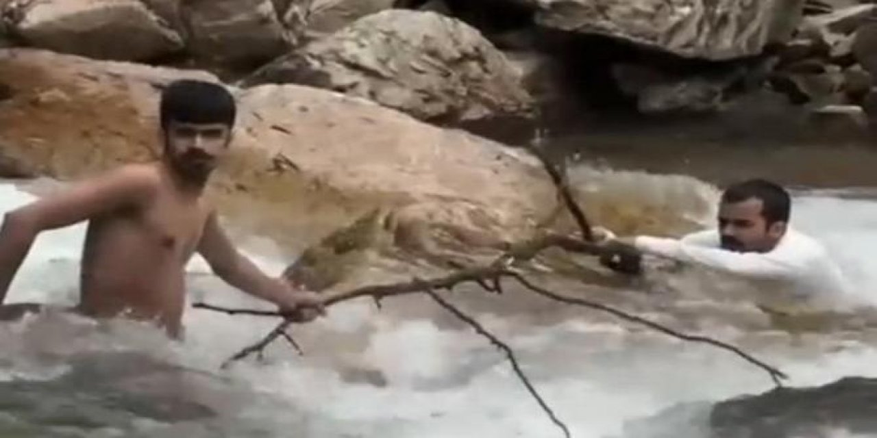 Uzungöl'de dereye düşen turistin cansız bedenine ulaşıldı, arkadaşı kurtarıldı