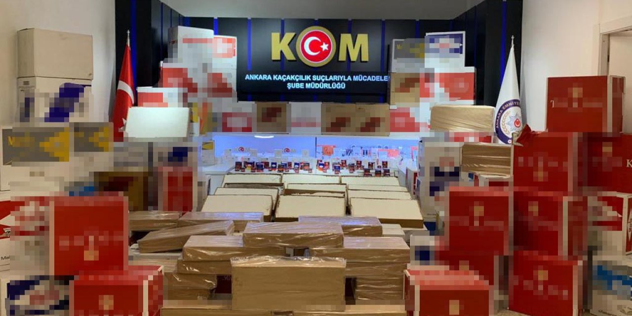 Ankara'da 1 Milyon 429 Bin Lira Değerinde Kaçak Ürün Ele Geçirildi