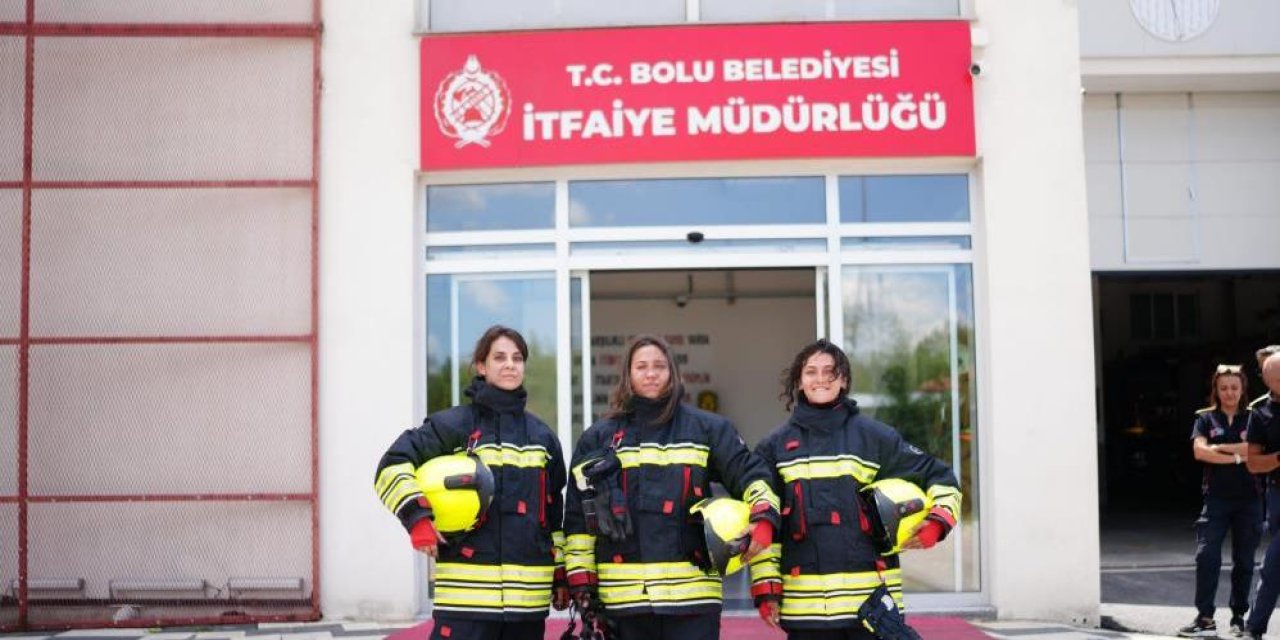 Bolu’nun ilk kadın itfaiyecileri göreve başladı