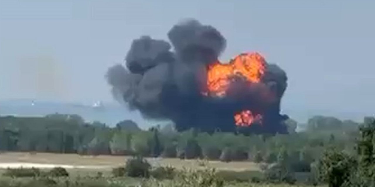 Yalova'da eğitim uçağı düştü... Pilot fırlatma koltuğu açtı