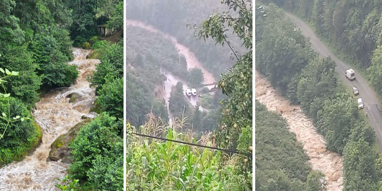 Giresun'da anne ile 2 kızı sel sularına kapıldı