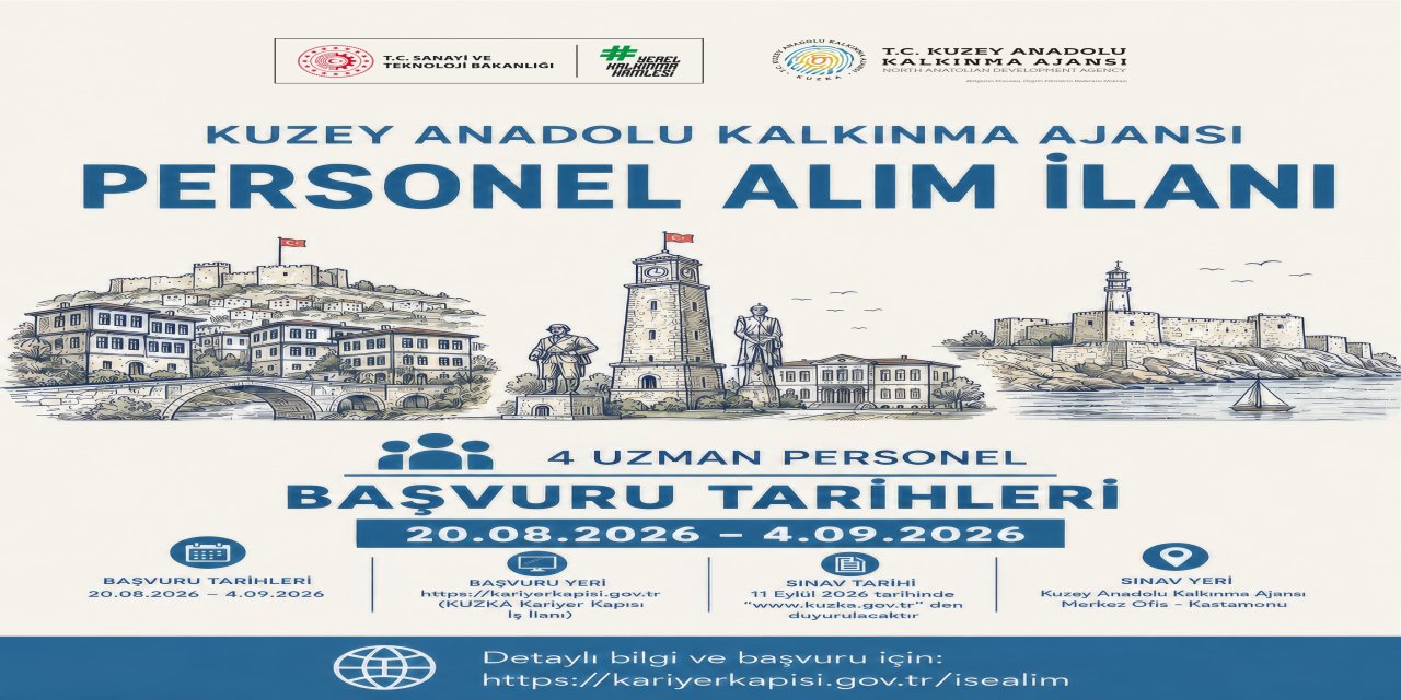 KUZKA 4 uzman personel alımı yapacak
