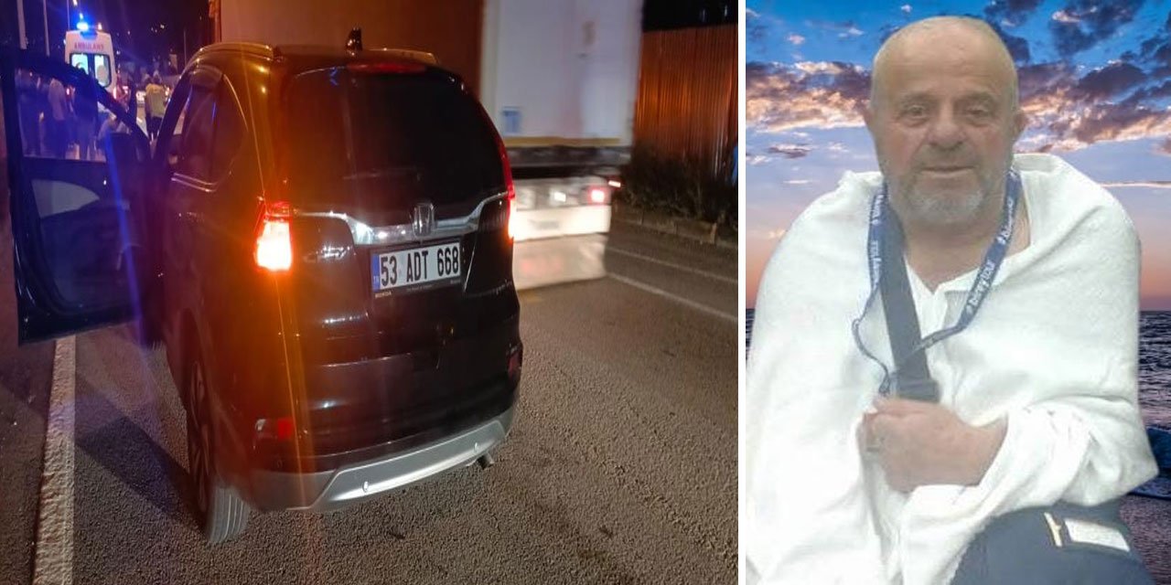 Rize plakalı otomobilin çarptığı yaşlı adam hayatını kaybetti