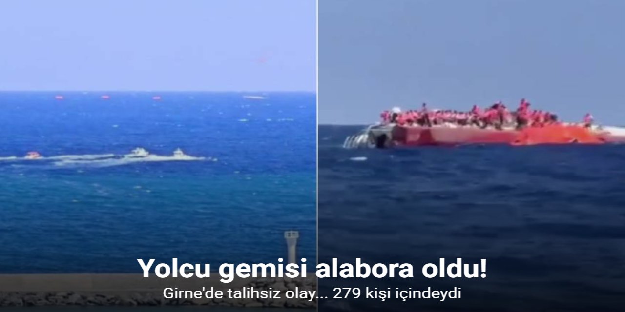 Girne açıklarında katamaran tipi yolcu gemisi battı
