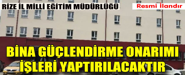 Fındıklı Sabancı Öğretmenevi ve Akşam Sanat Okulu Ek Bina Güçlendirme Onarımı İşi