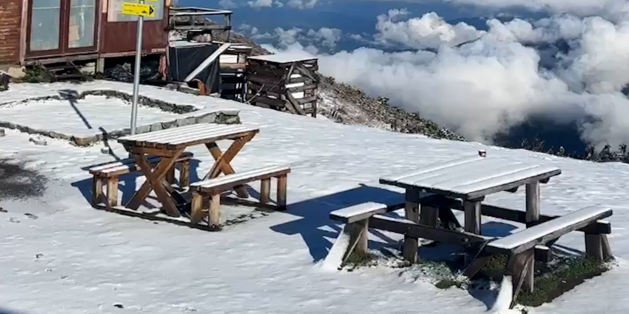 Rize'nin yayları beyaza büründü