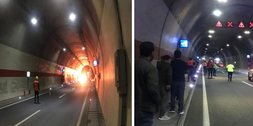 Trabzon’un Maçka ilçesindeki T2 Tüneli’nde kaza sonrası yangın çıktı: 1 ölü