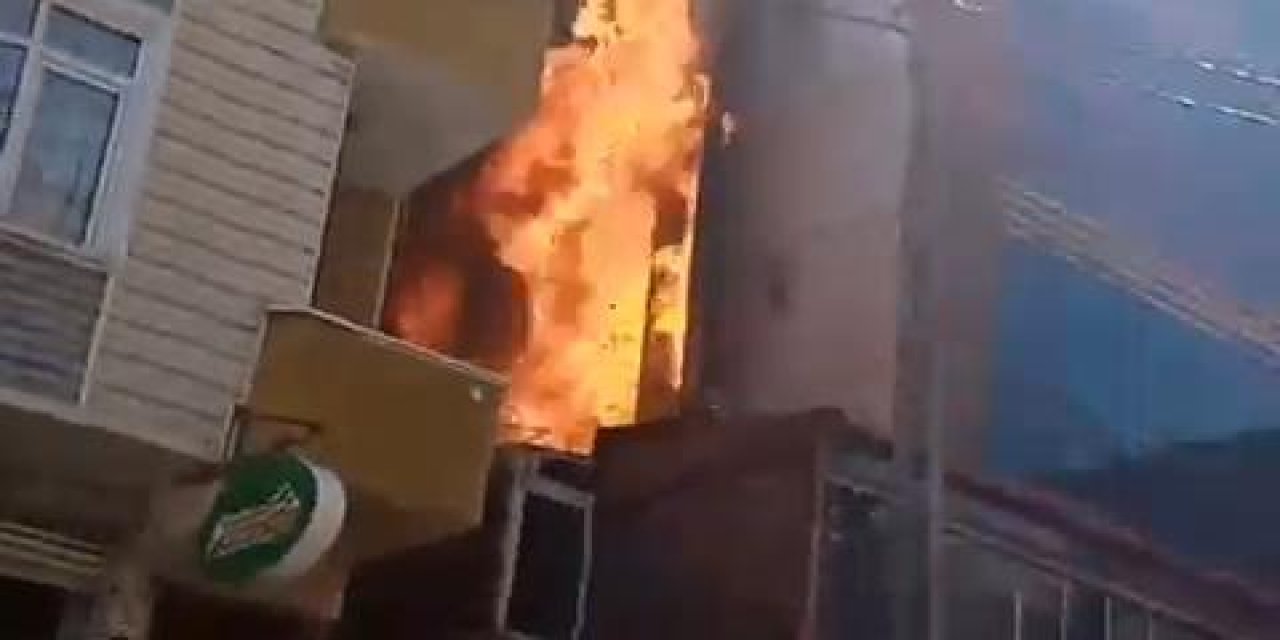 Ataşehir'de 5 Katlı Binada Yangın-1
