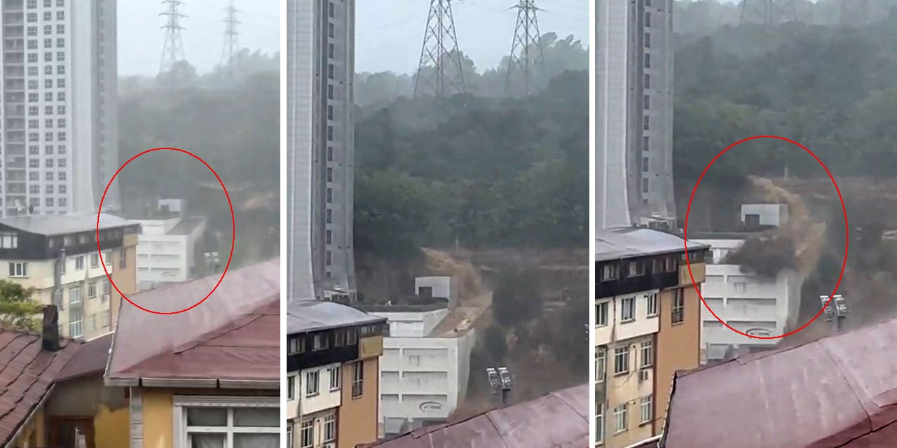 Sarıyer'de sel böyle geldi