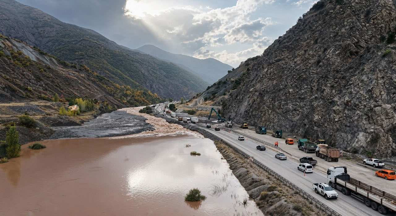 Erzincan’da sel ve heyelanın yol açtığı tahribat havadan görüntülendi