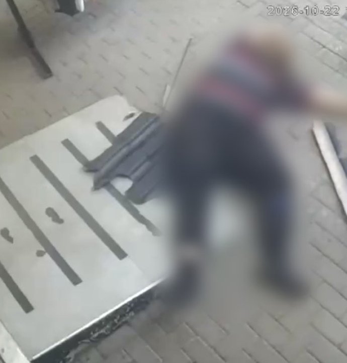 Kediyi kurtarmak isteyen eğitimci yere böyle çakıldı