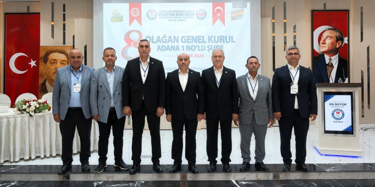 Eğitim-Bir-Sen Adana'da yeni yönetim mazbatasını aldı