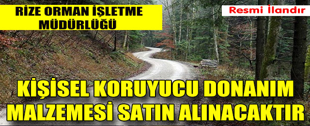 Kişisel Koruyucu Donanım Malzemesi Alım İşi
