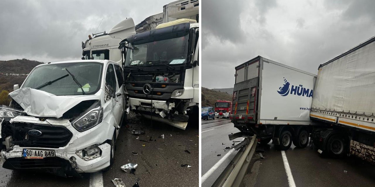 Erzurum’da zincirleme trafik kazası: 3 araç birbirine girdi