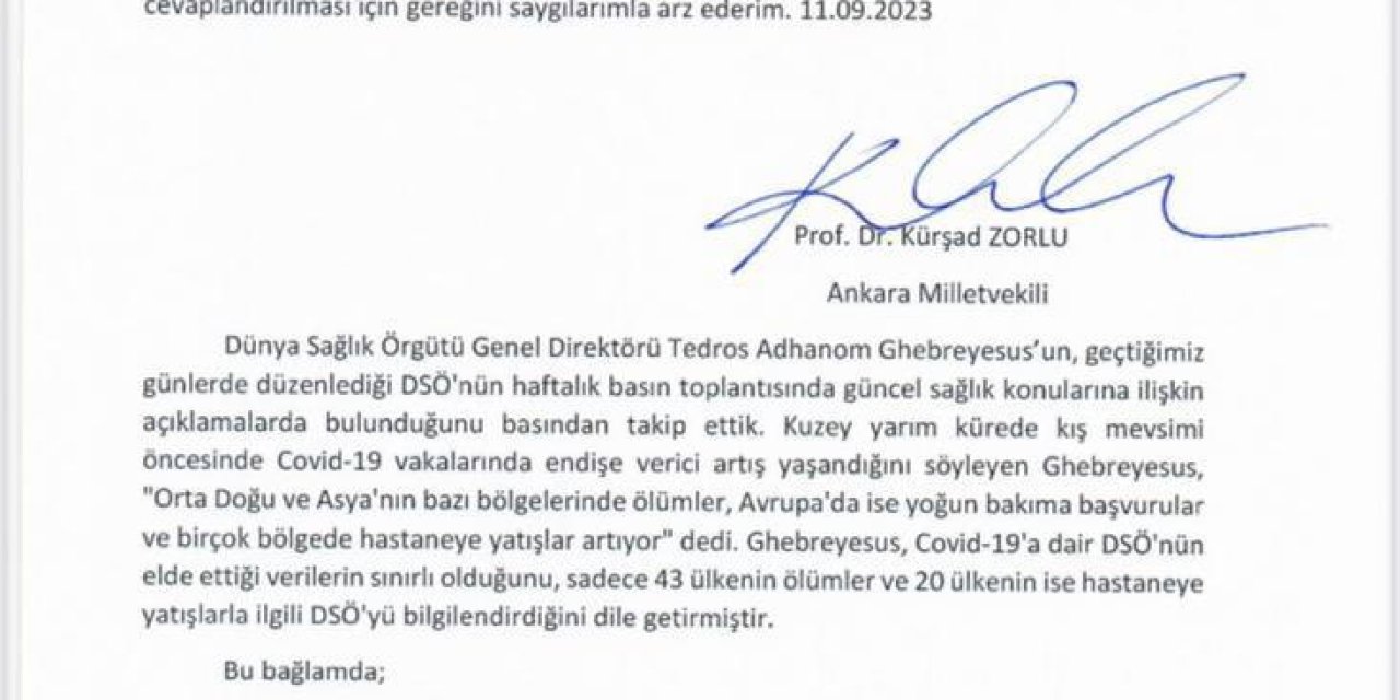 İyi Partili Zorlu'dan, Bakan Koca'ya 'Eris Varyantı' Soruları