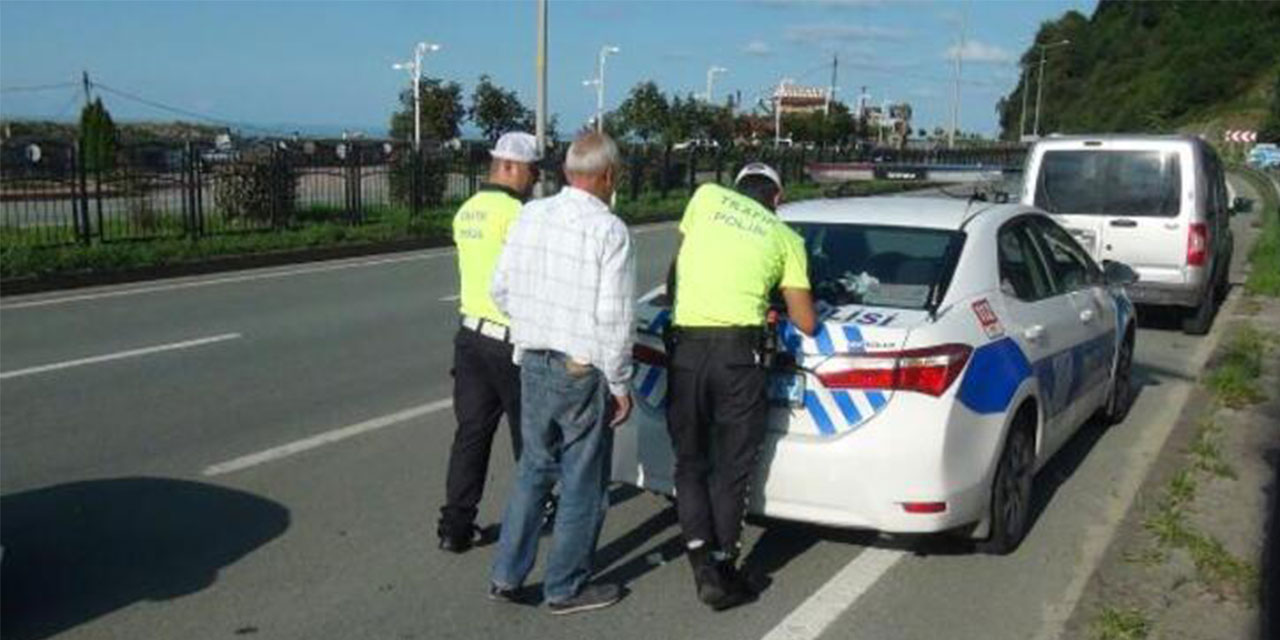 Rize'de drone ile kırmızı ışık denetimi