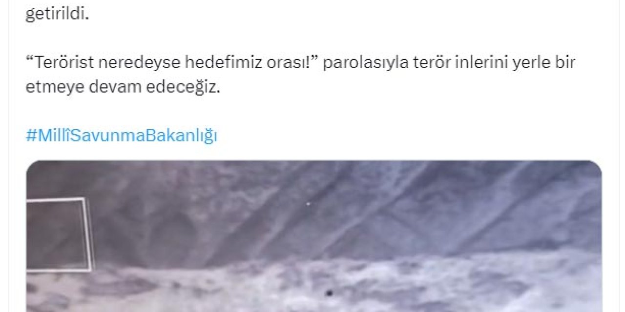 Msb: Irak'ın Kuzeyinde 6 Pkk'lı Etkisiz Hale Getirildi