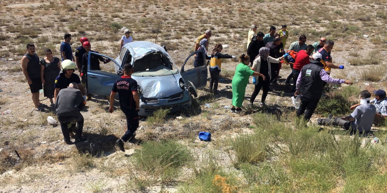 Otomobil Takla Attı: 5 Yaralı