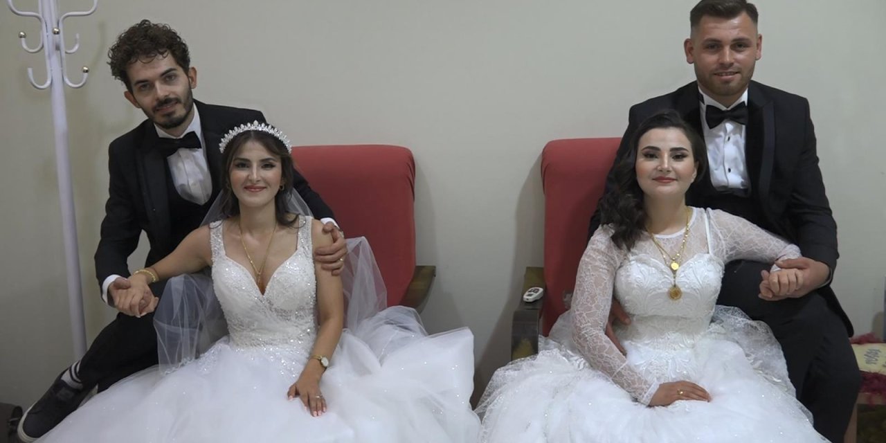 10 Gün Arayla Evlenme Kararı Alan Kız Kardeşler, Aynı Düğünle Dünyaevine Girdi