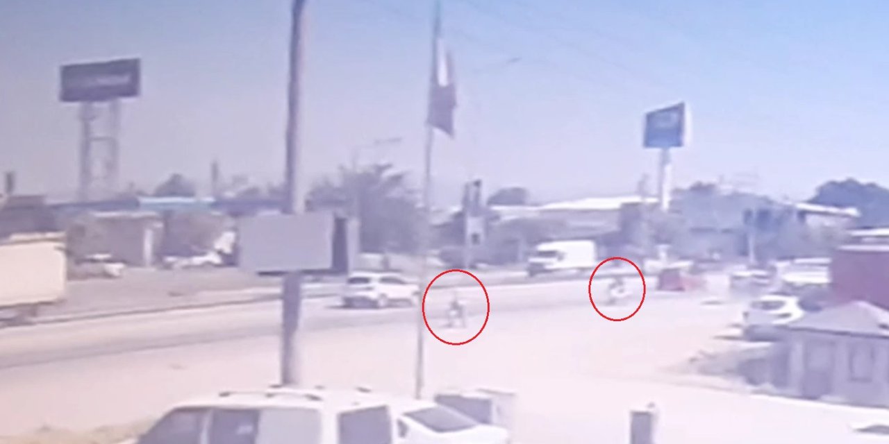 Yol Kenarında Ters Yönde İlerleyen Motosiklet, Yayaya Çarptı